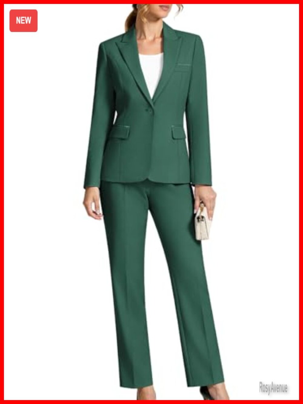 Women's 2 Piece Slim Fit Business Casual Suit Set Blazer & Pants